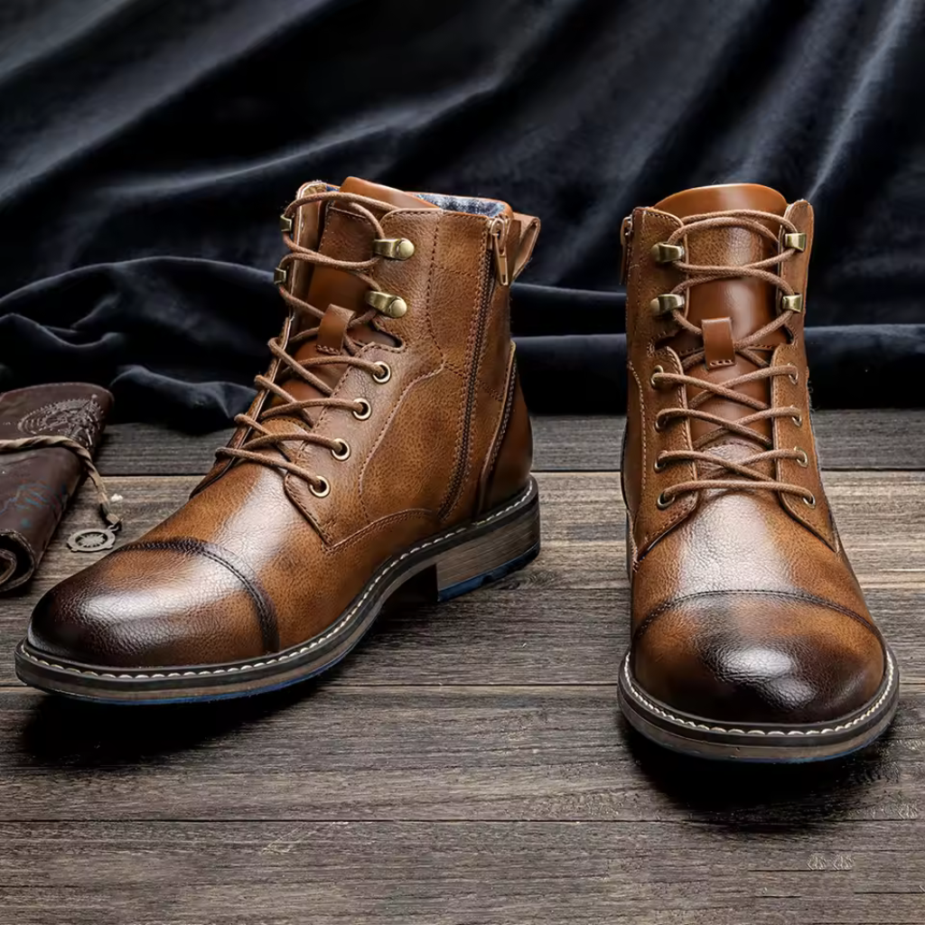 Bota Masculina de Couro Lorennzi Brown 4