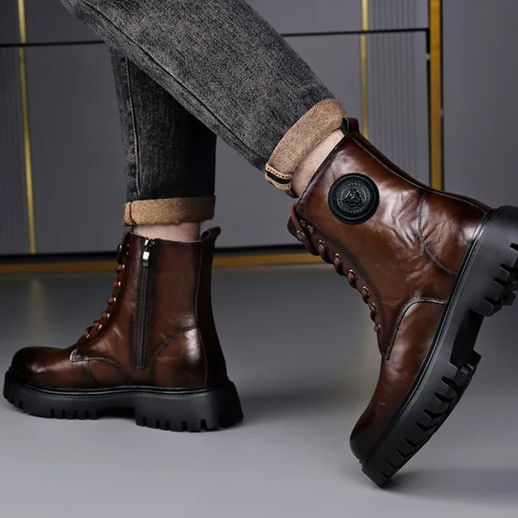 Bota Masculina de Couro Lorennzi Castor 5