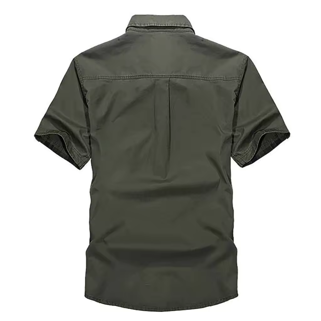Camisa Manga Curta Lorennzi Khaki 4