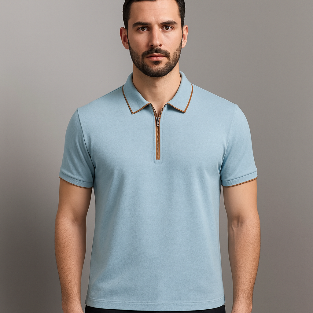 Camisa Polo Masculina de Seda Lorennzi 2