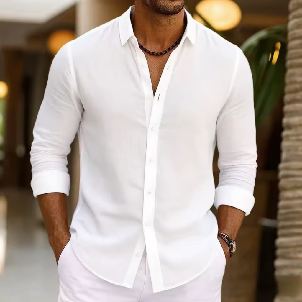 Camisa de Linho Masculina Lorennzi Amalfi 4