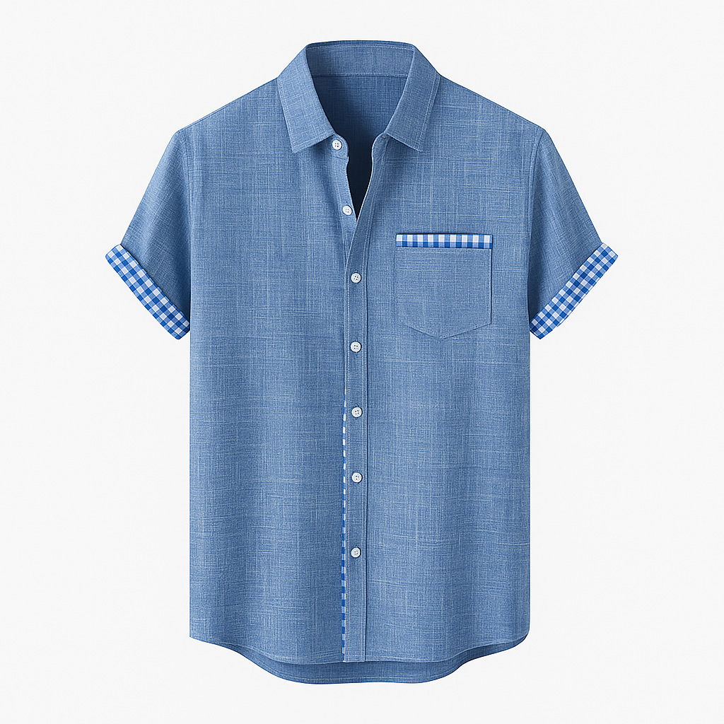 Camisa de Linho Masculina Lorennzi Marino