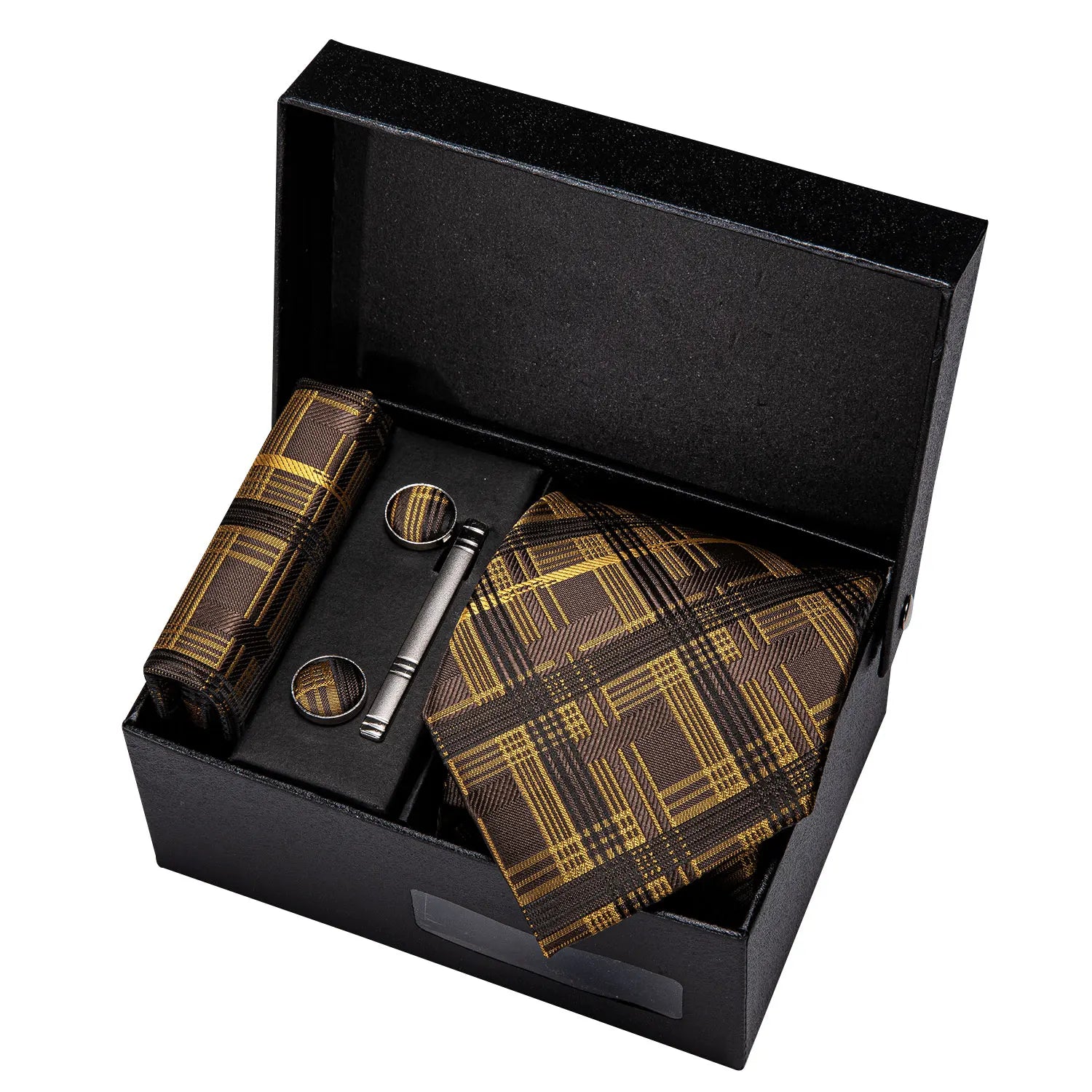 Conjunto Gravata Xadrez de Seda Lorennzi 11
