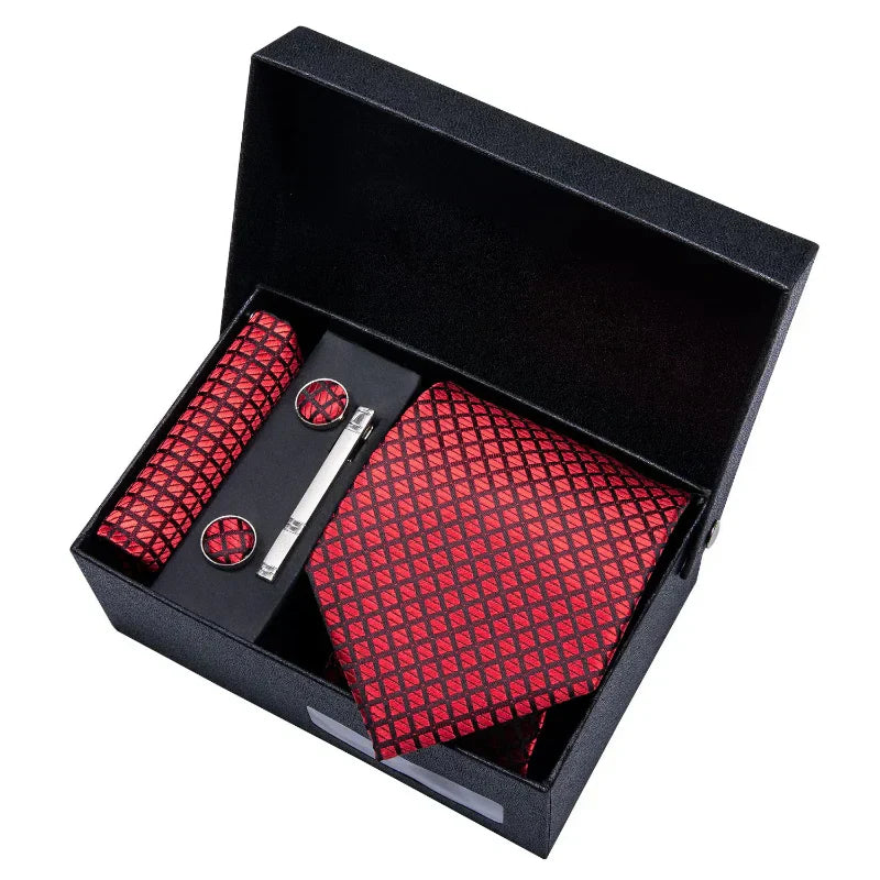 Conjunto Gravata Xadrez de Seda Lorennzi 4