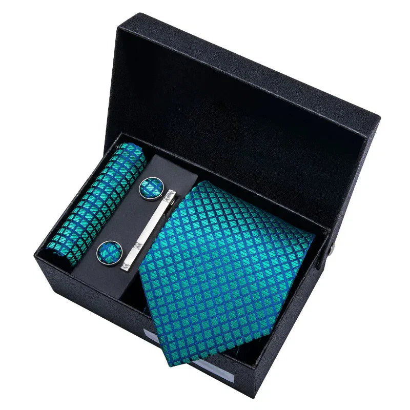 Conjunto Gravata Xadrez de Seda Lorennzi