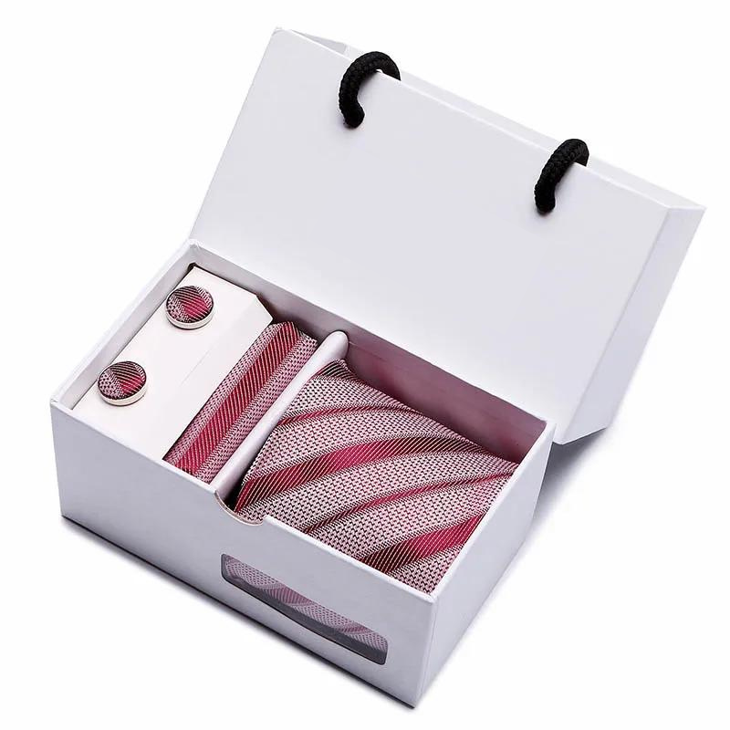 Conjunto de Gravata Listrada de Seda Lorennzi