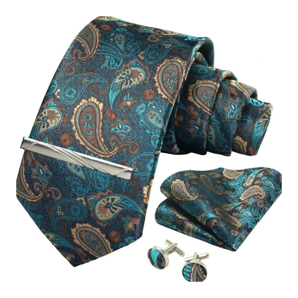 Gravata Estampada Lorennzi Conjunto de Seda 23