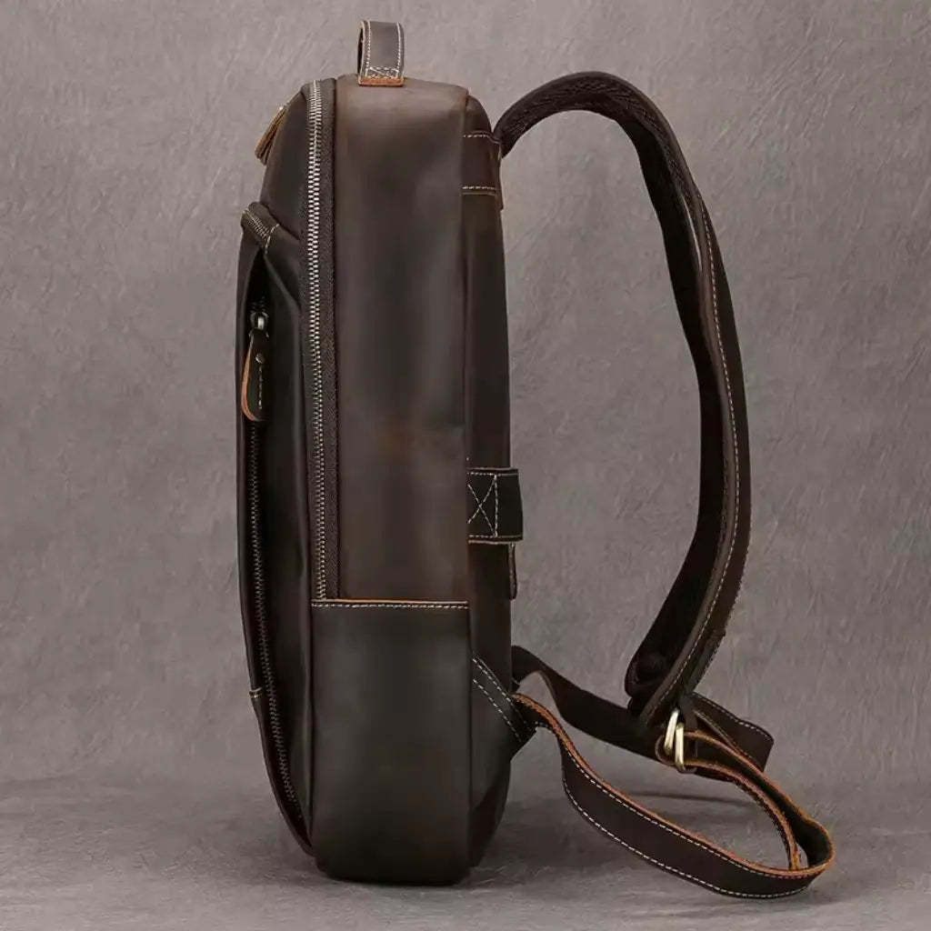 Mochila Executiva de Couro Impermeável Lorennzi 5