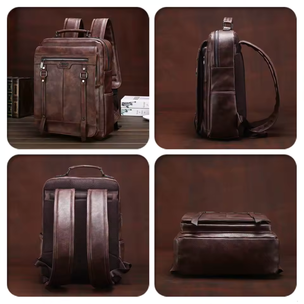 Mochila Executiva em Couro Jeep Lorennzi 7