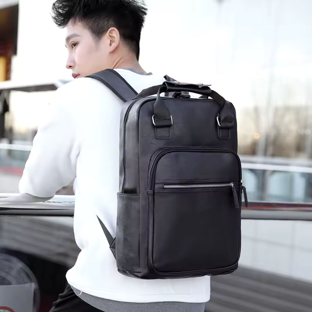 Mochila Executiva em Couro Lorennzi Oslo 2
