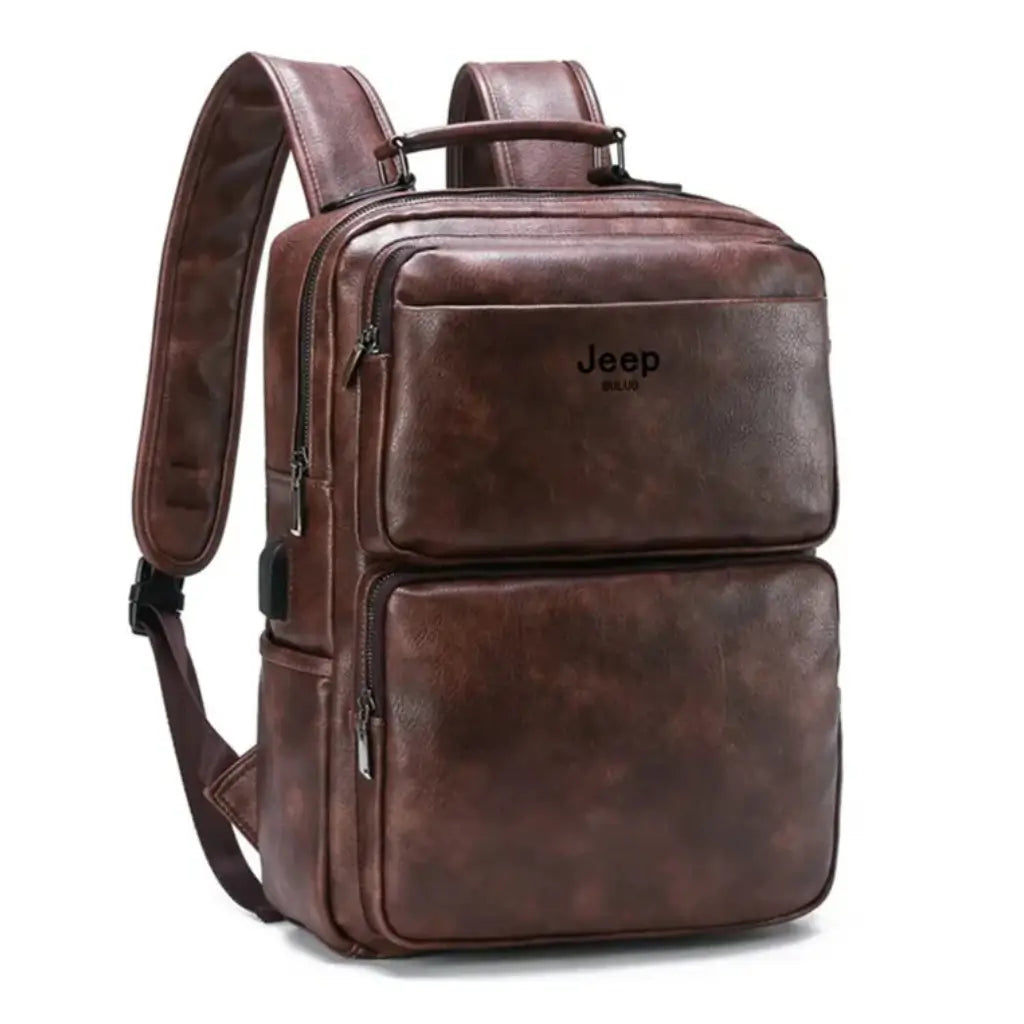 Mochila Jeep em Couro Genuino Lorennzi