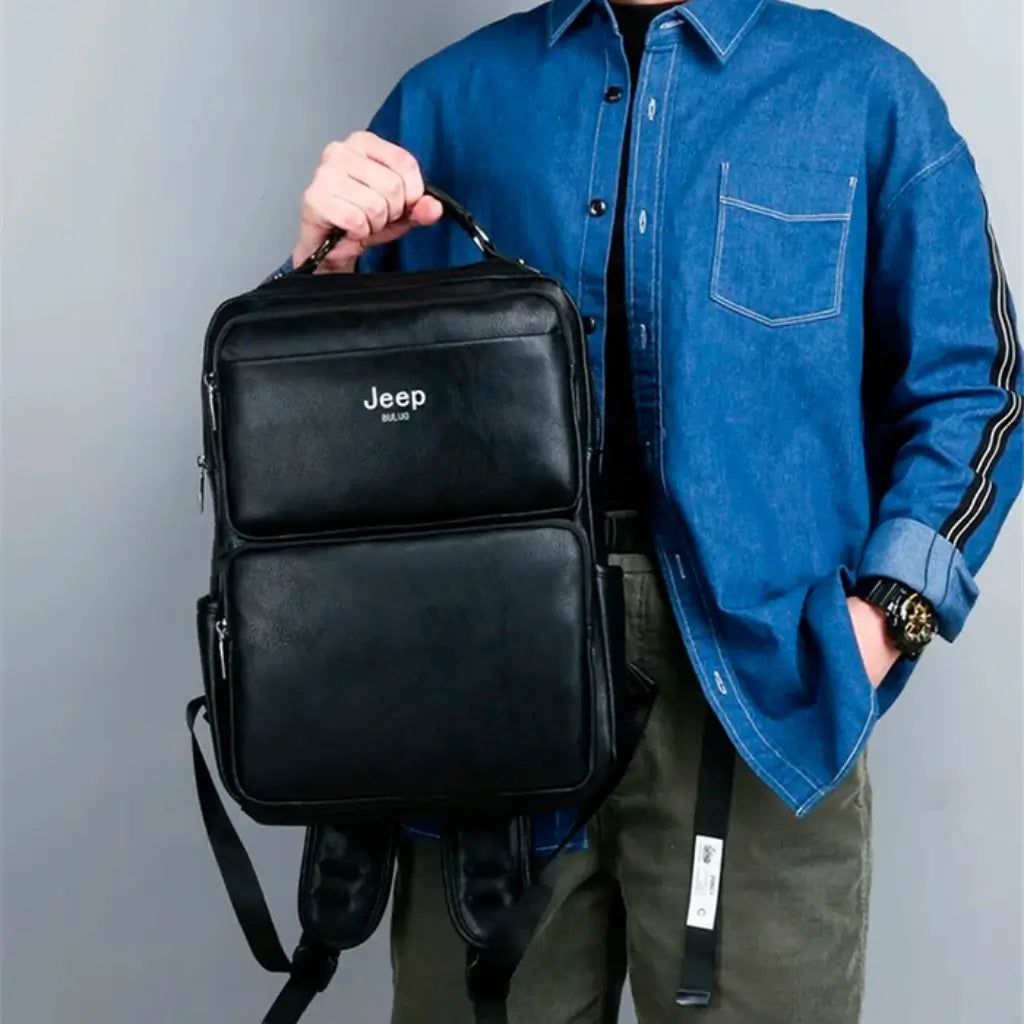 Mochila Jeep em Couro Genuino Lorennzi 3