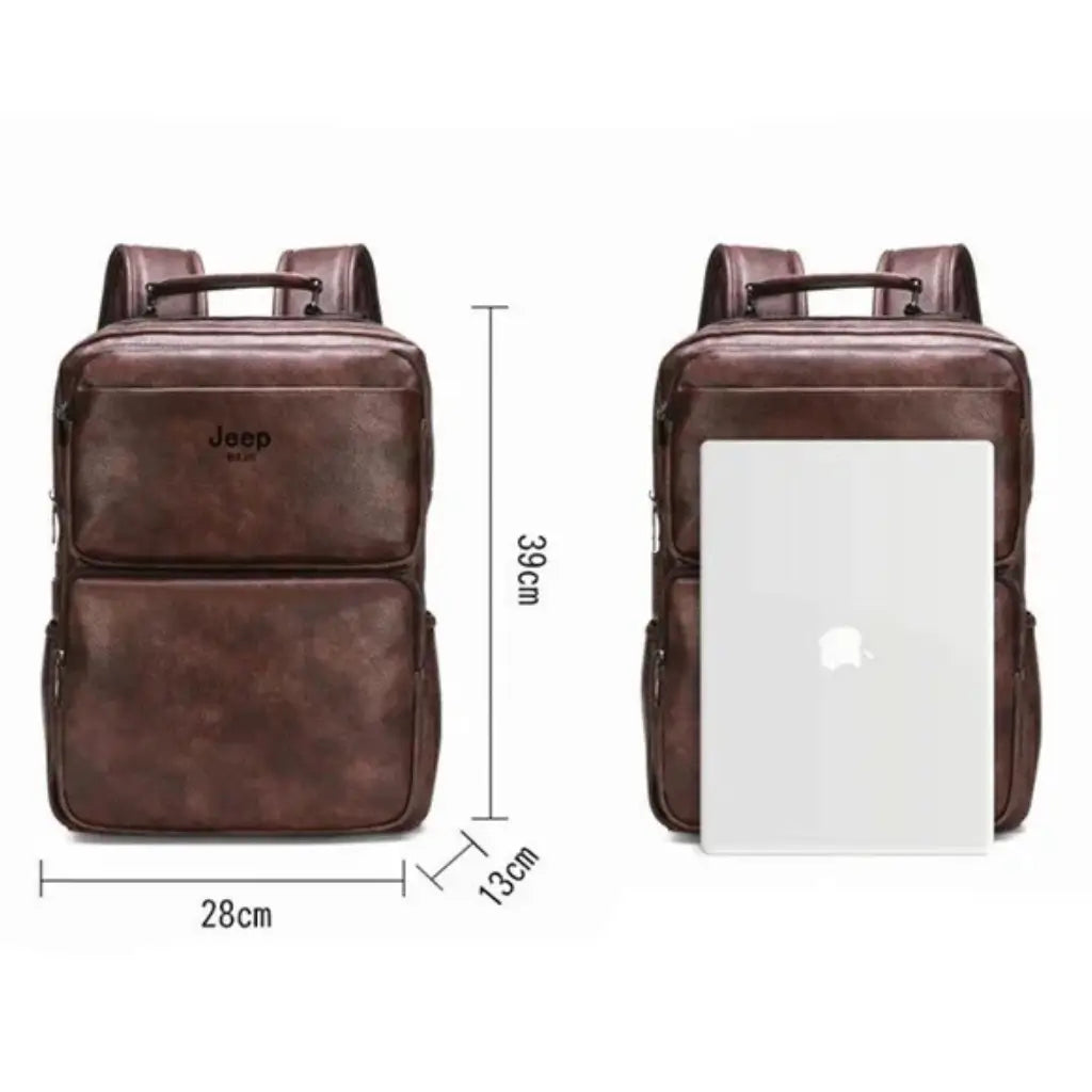 Mochila Jeep em Couro Genuino Lorennzi 8