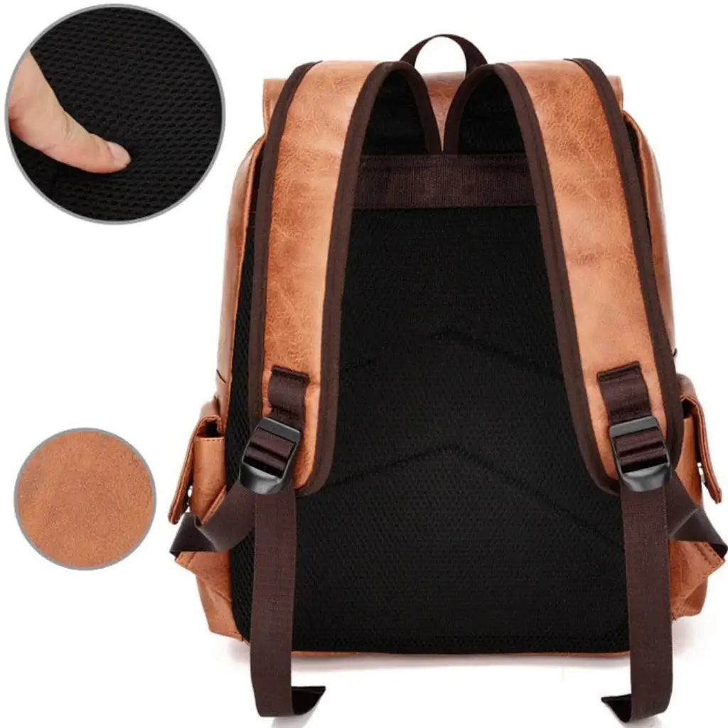 Mochila Masculina de Couro Mont Lorennzi 3