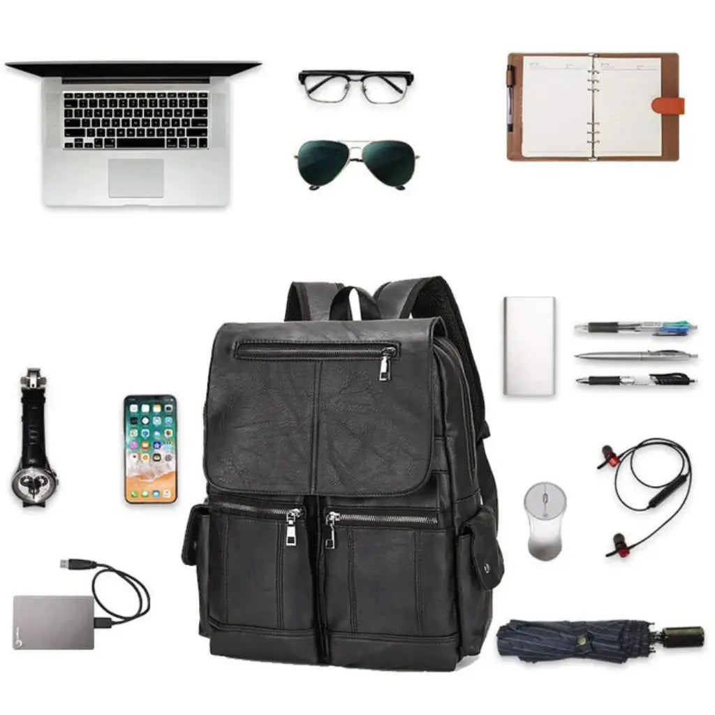 Mochila Masculina de Couro Mont Lorennzi 7