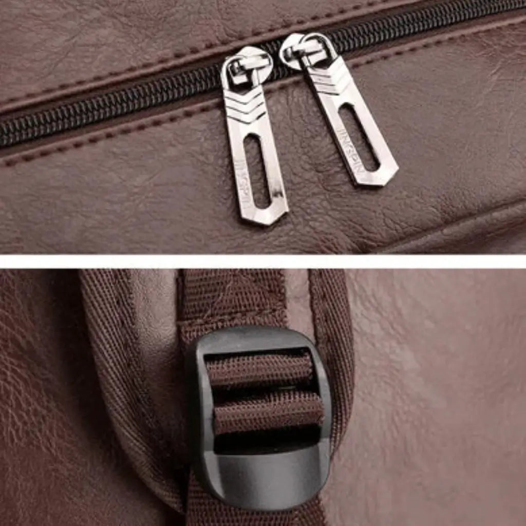 Mochila Masculina em Couro Torino Lorennzi 8