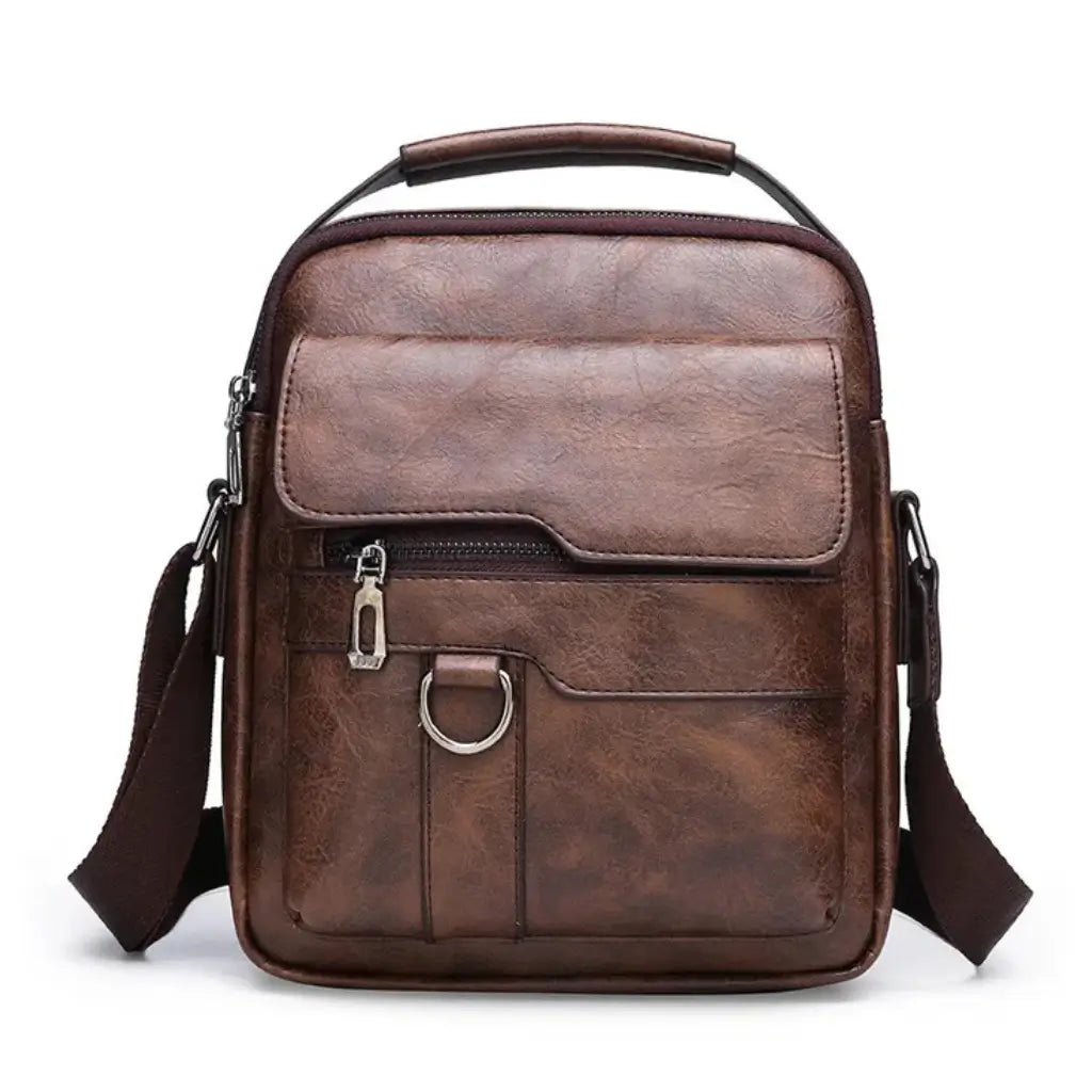 Mochila de Ombro em Couro Genuino Lorennzi 7