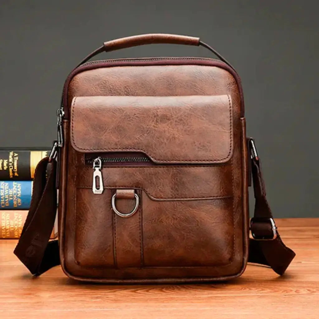 Mochila de Ombro em Couro Genuino Lorennzi 9