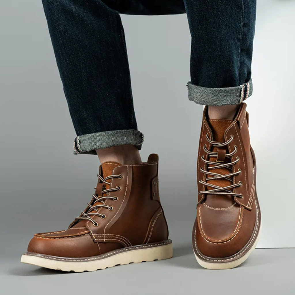 Bota Masculina de Couro Lorennzi Retro 6