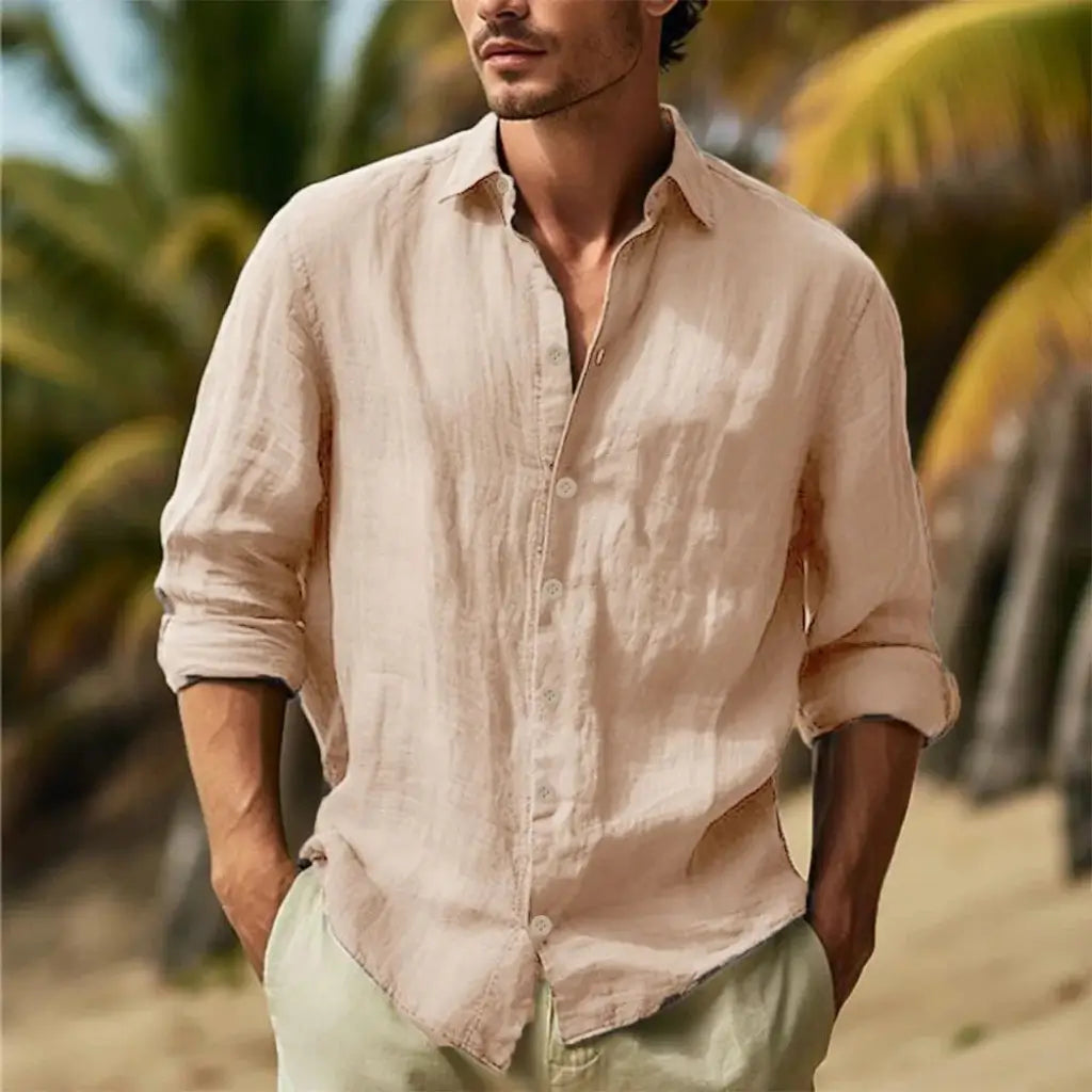 Camisa-de-Linho-Masculina-Lorennzi-Carmeli-Modelo