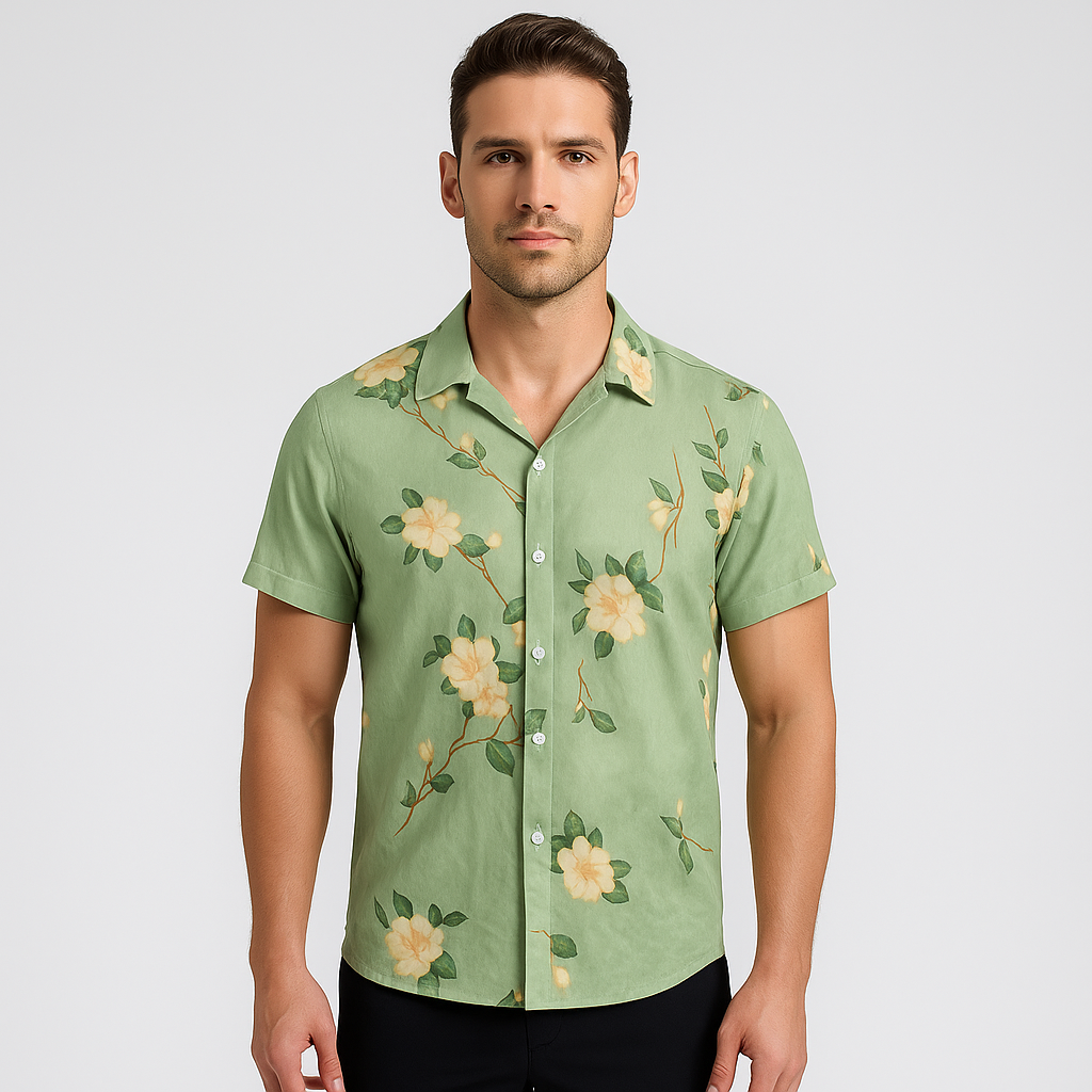 Camisa Manga Curta Lorennzi Floral 2