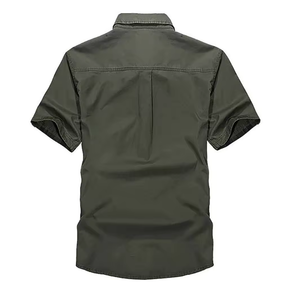 Camisa Manga Curta Lorennzi Khaki 4