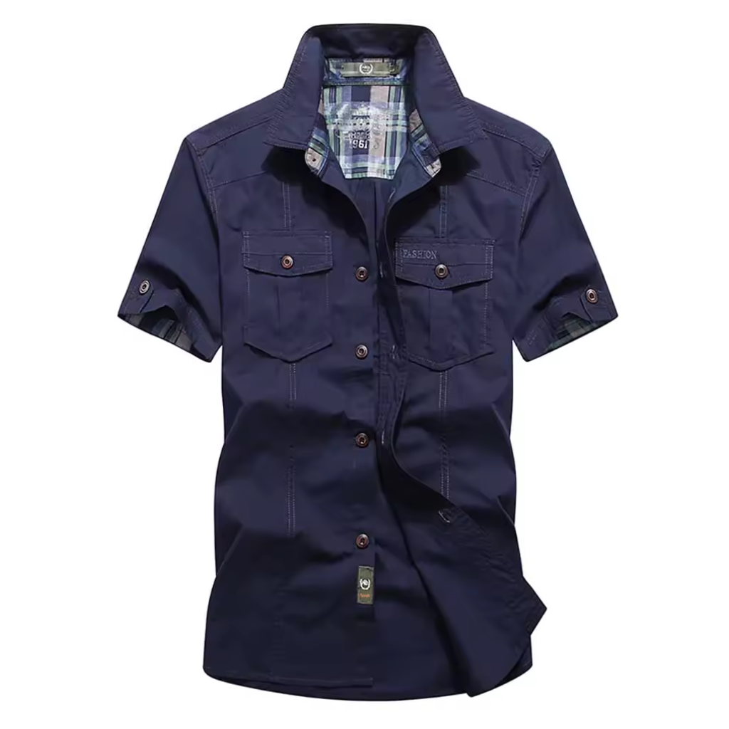 Camisa Manga Curta Lorennzi Khaki 5