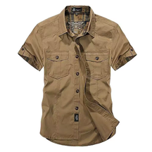 Camisa Manga Curta Lorennzi Khaki 6