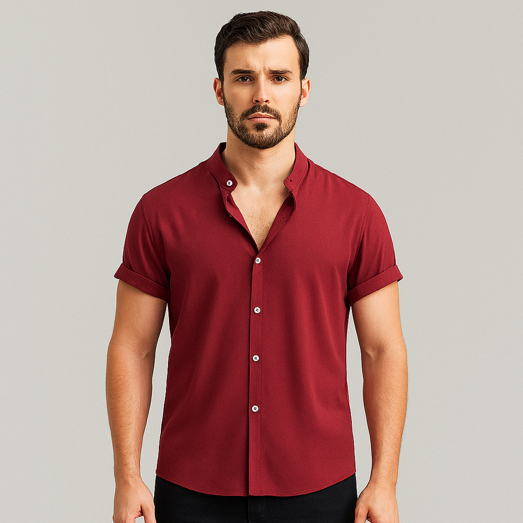 Camisa Masculina Lisa Gola Padre Lorennzi 10