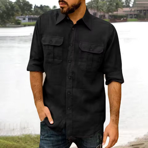 Camisa Masculina em Linho Lorennzi Saint 5