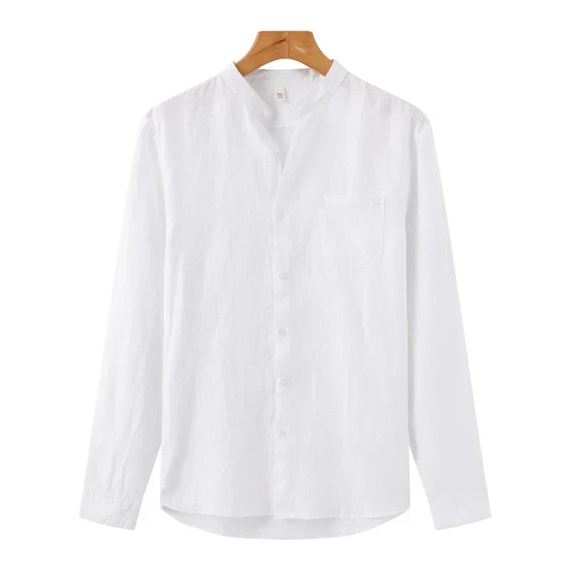 Camisa Social Masculina Lorennzi de Linho 5