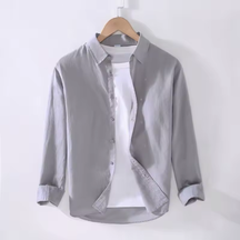Camisa de Linho Lorennzi Blu Marino 4