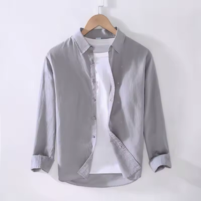 Camisa de Linho Lorennzi Blu Marino 4
