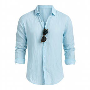 Camisa de Linho Lorennzi Capri Blue 6