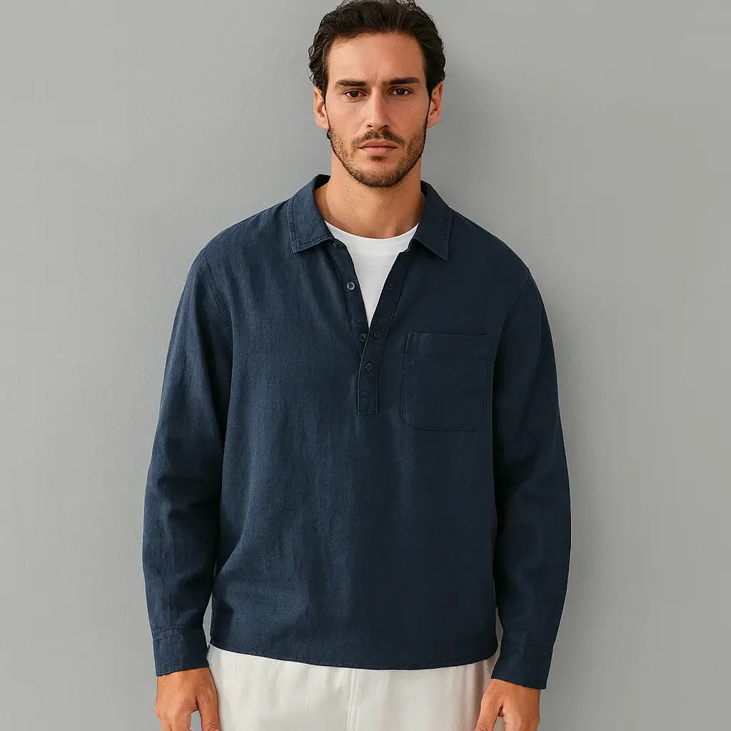 Camisa de Linho Masculina Lorennzi Casual 2