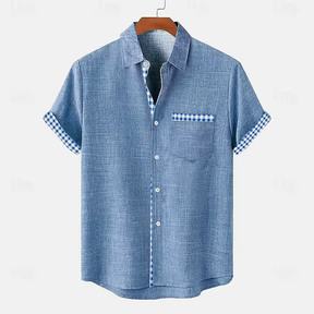 Camisa de Linho Masculina Lorennzi Marino 4