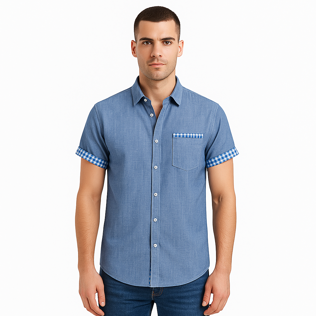 Camisa de Linho Masculina Lorennzi Marino 5