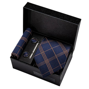 Conjunto Gravata Xadrez de Seda Lorennzi 9