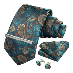 Gravata Estampada Lorennzi Conjunto de Seda 23