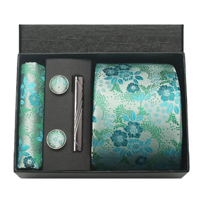 Gravata Estampada Lorennzi Conjunto de Seda