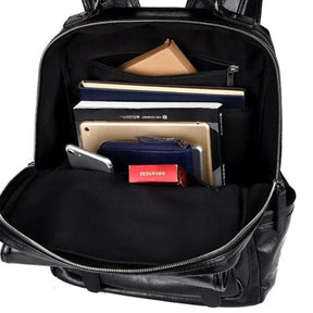 Mochila-Masculina-de-Couro-Altro-Lorennzi-Preto-Aberto