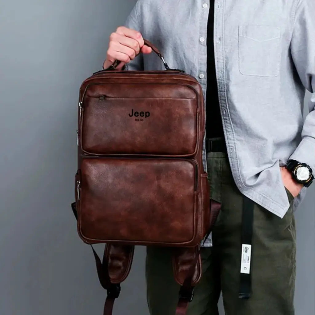 Mochila Jeep em Couro Genuino Lorennzi 2