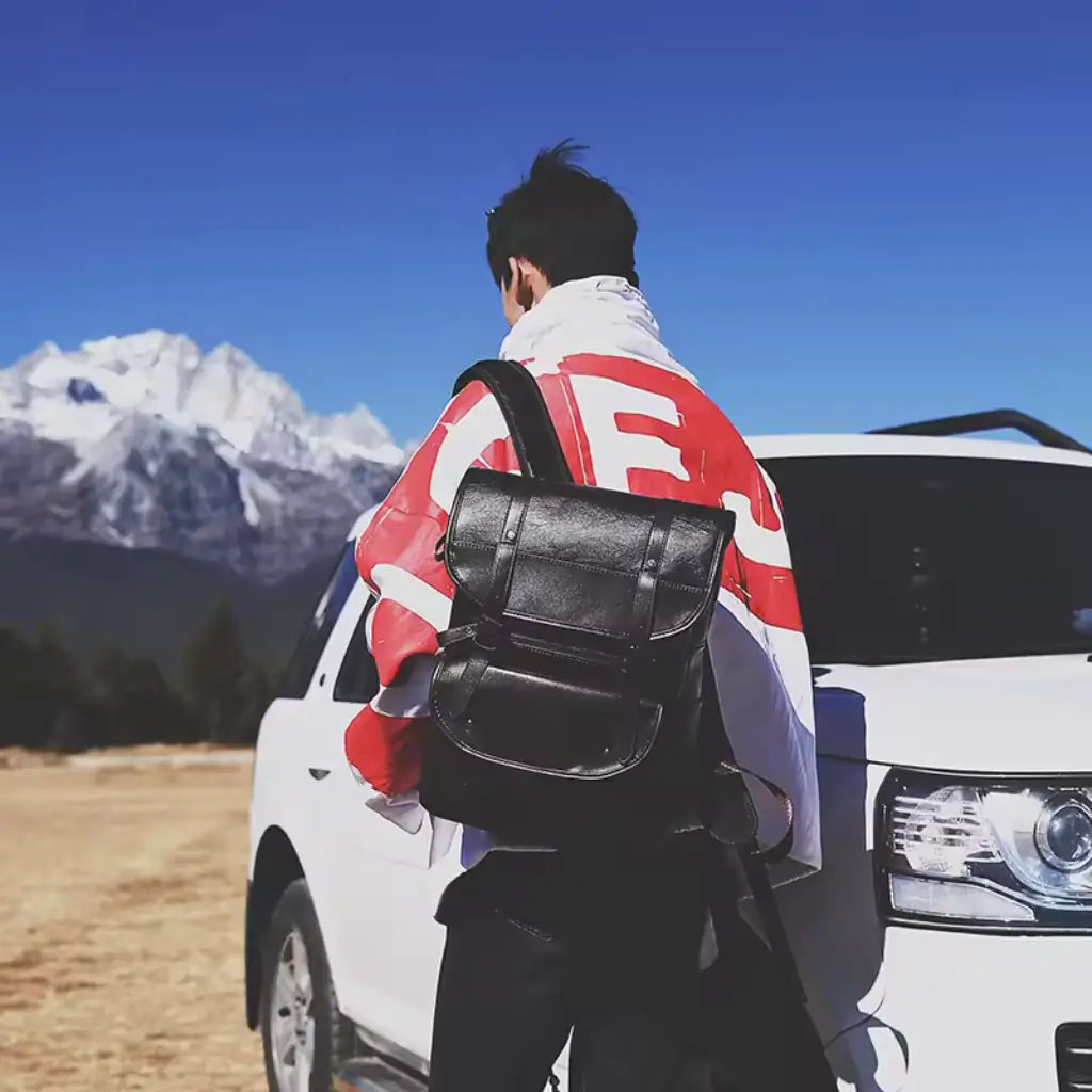 Mochila Masculina de Couro Pack Lorennzi 2