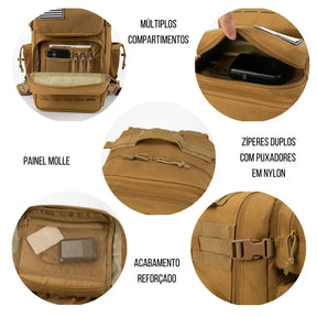 Mochila Tática 50L Impact Lorennzi 8