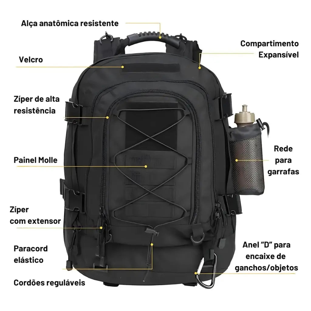 Mochila Tática 60 Litros Combat Lorennzi 5